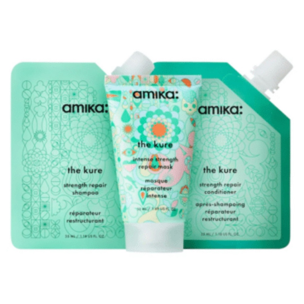 NEW BOX! AMIKA Sephora Birthday KURE Hair Repair Shampoo Conditioner Mask